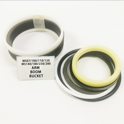 180 pezzi di ricambio di Seal Kit Hydraulic Cylinder Oil Seals dell'escavatore della guarnizione del secchio del braccio dell'asta MS110 120 rombano guarnizione del secchio del braccio